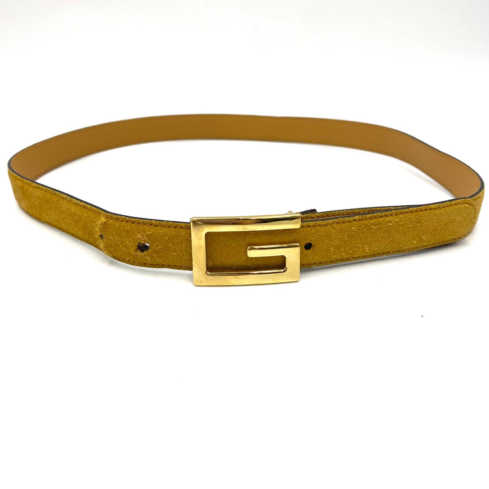 GUCCI グッチ ベルト ウエスト スエード スウェード レザー ブラウン ベージュ 系 ヴィンテージ