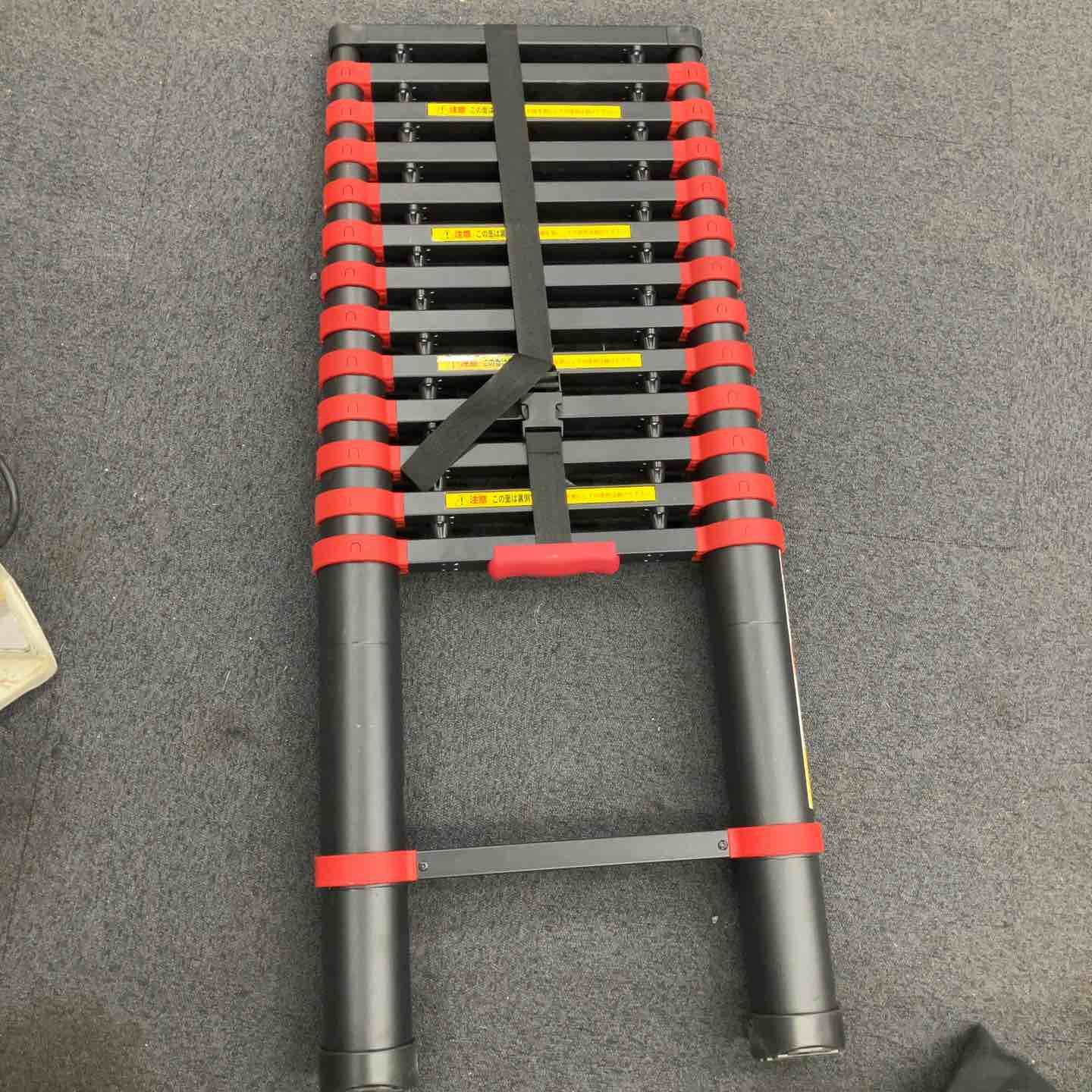 品 アルミス アルミ伸縮はしご 14段 フック付き 4.1m ASH-410BKF 収納袋付き 柏店