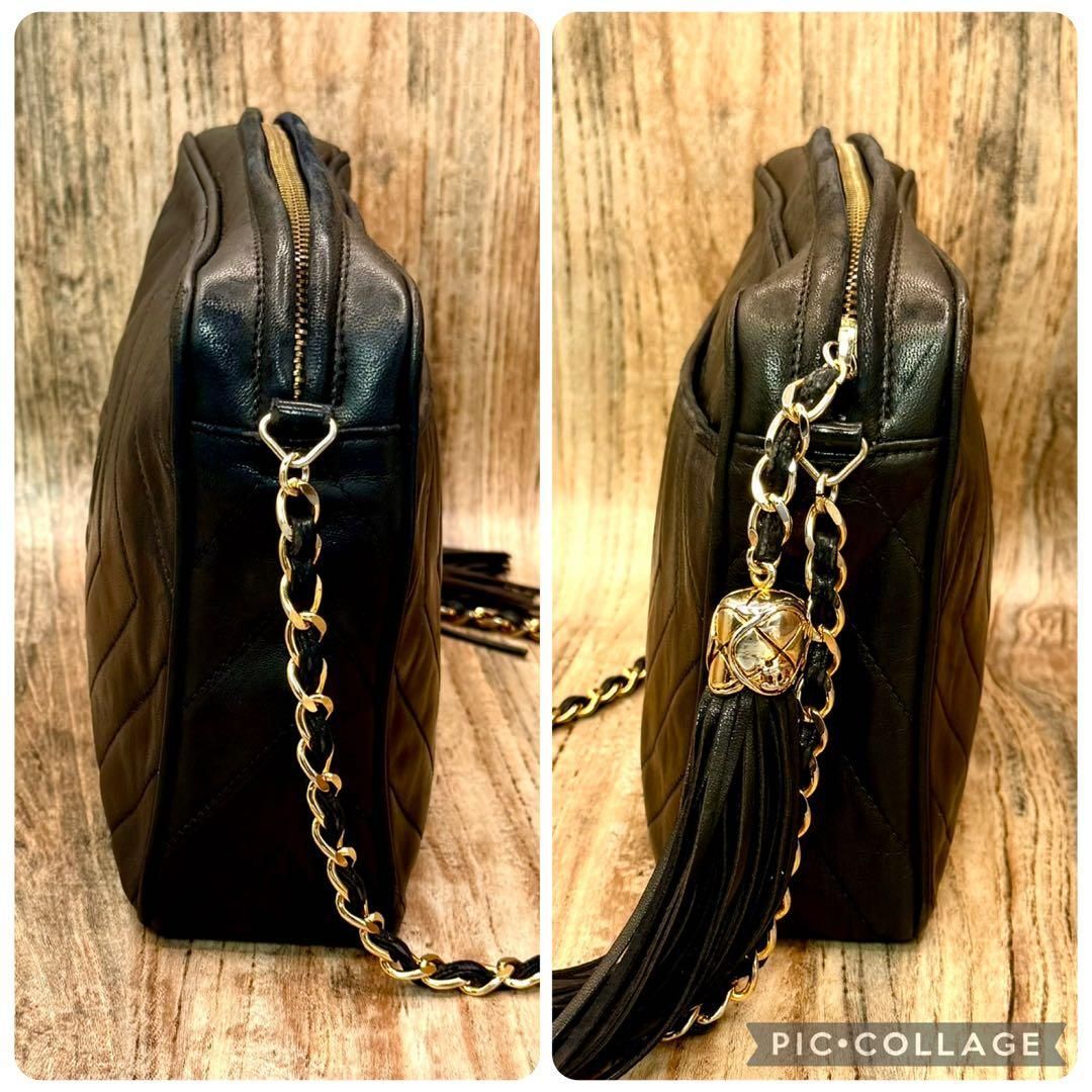 ⛄️極美品⛄️シャネルCHANELラムスキンココ フリンジ付ショルダーバッグ#177 ⛄️極美品⛄️シャネルCHANELラムスキンココ フリンジ付ショルダー