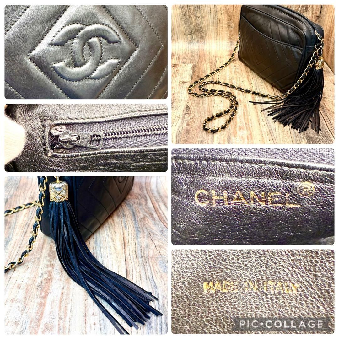 ⛄️極美品⛄️シャネルCHANELラムスキンココ フリンジ付ショルダーバッグ#503 ⛄️極美品⛄️シャネルCHANELラムスキンココ フリンジ付ショルダー