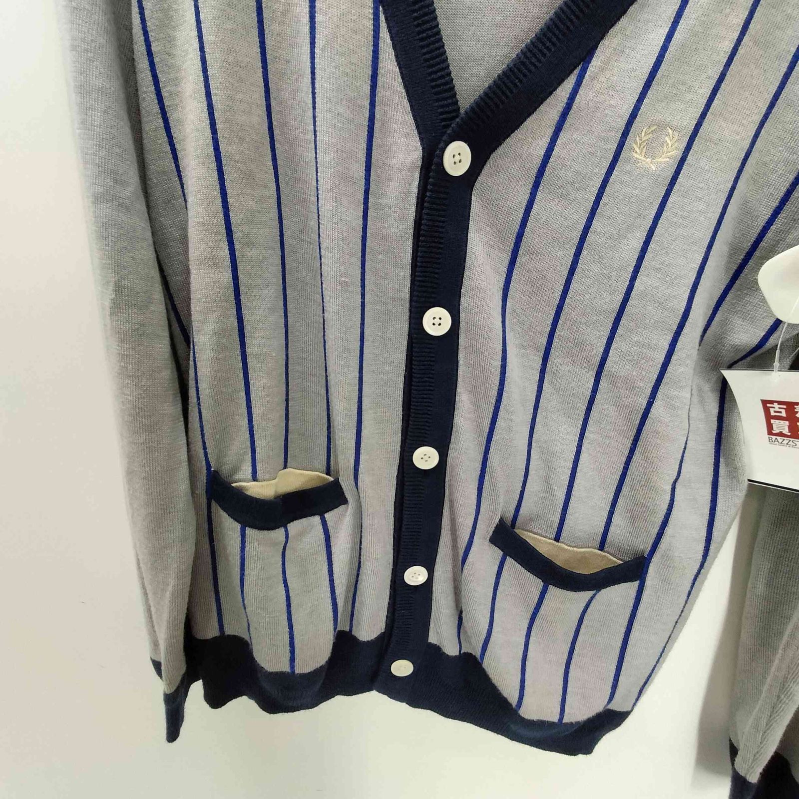 フレッドペリー FRED PERRY 月桂樹 ロゴ刺繍 ストライプ アクリル