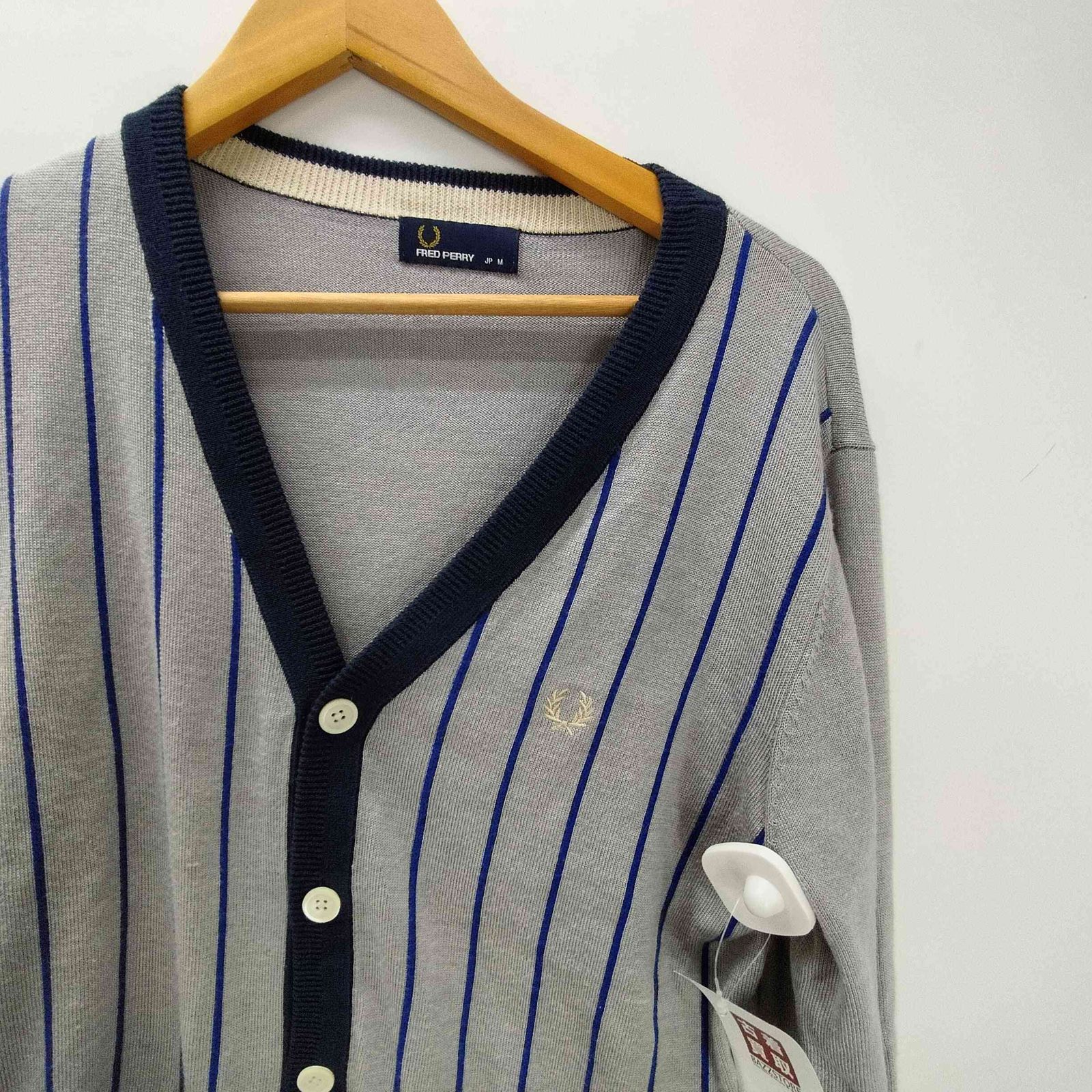 フレッドペリー FRED PERRY 月桂樹 ロゴ刺繍 ストライプ アクリル