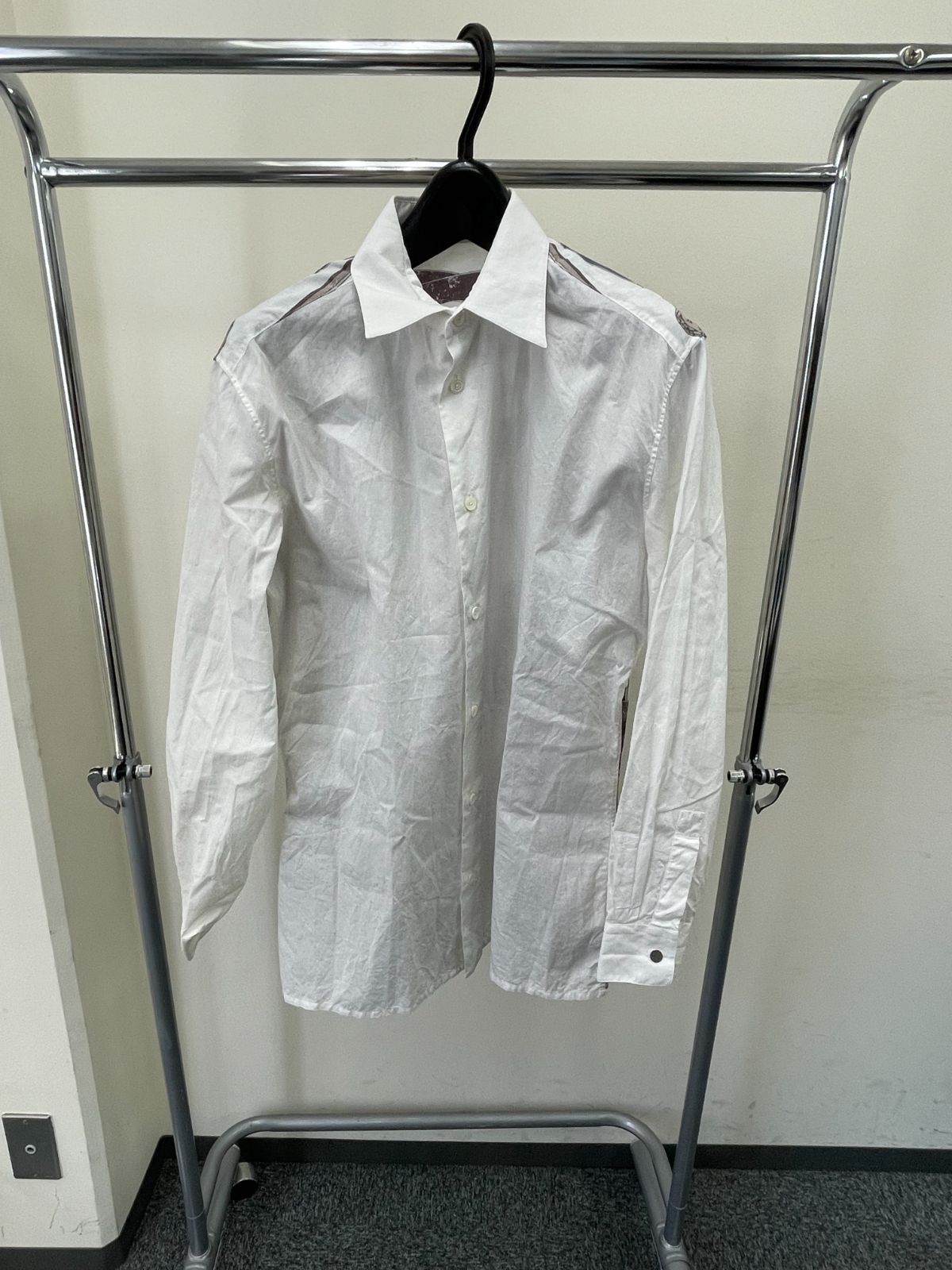 エルメス CAVALCADOUR バックプリント シャツ 38 D25064055