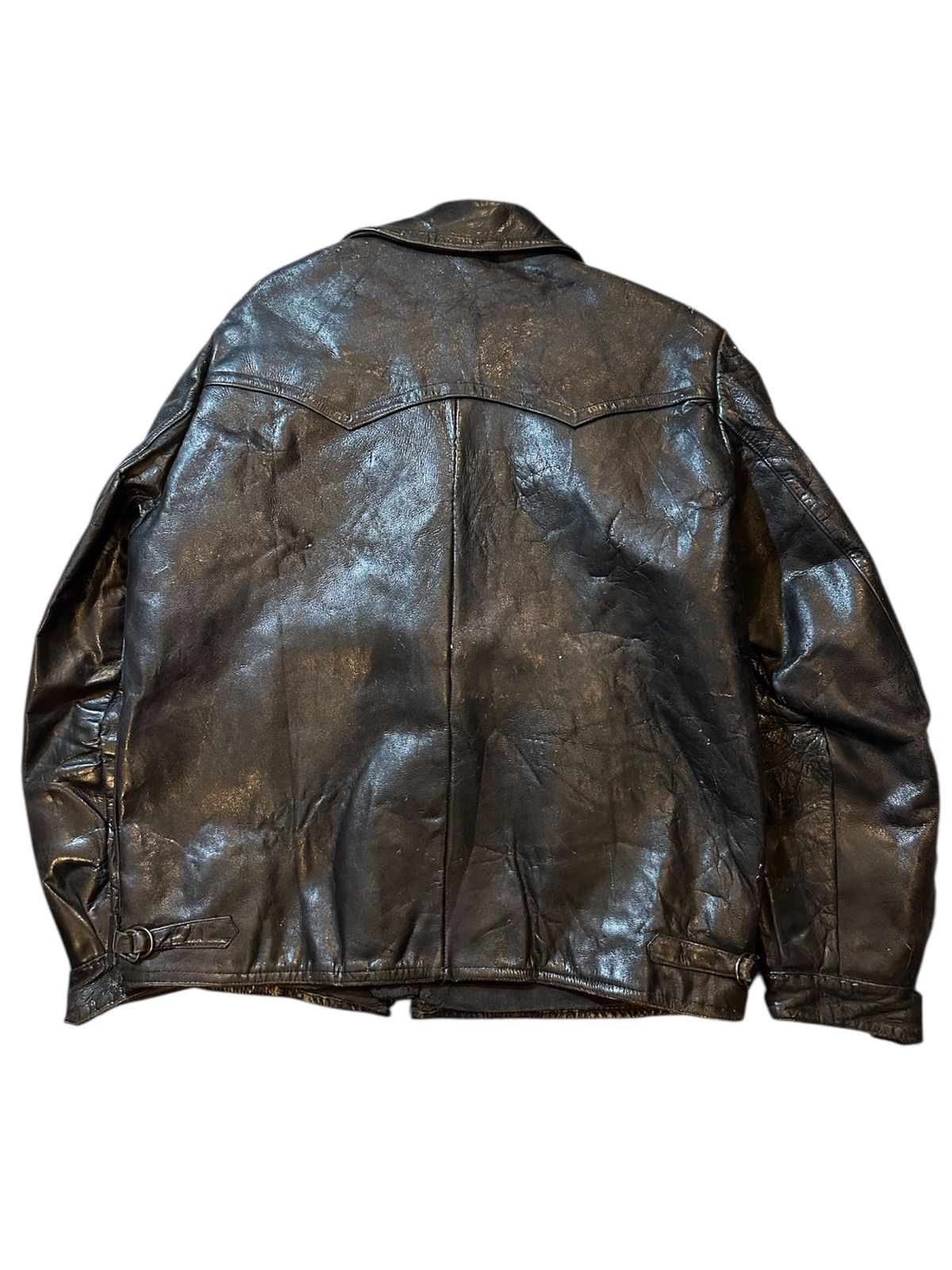 Riders leather jacket ビンテージ ライダース レザージャケット D907
