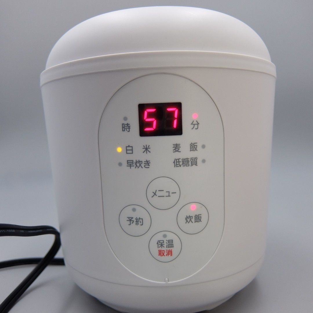 美品】アイリスオーヤマ 炊飯器 小型 0.5合~1.5合 一人暮らし RC-MF15 