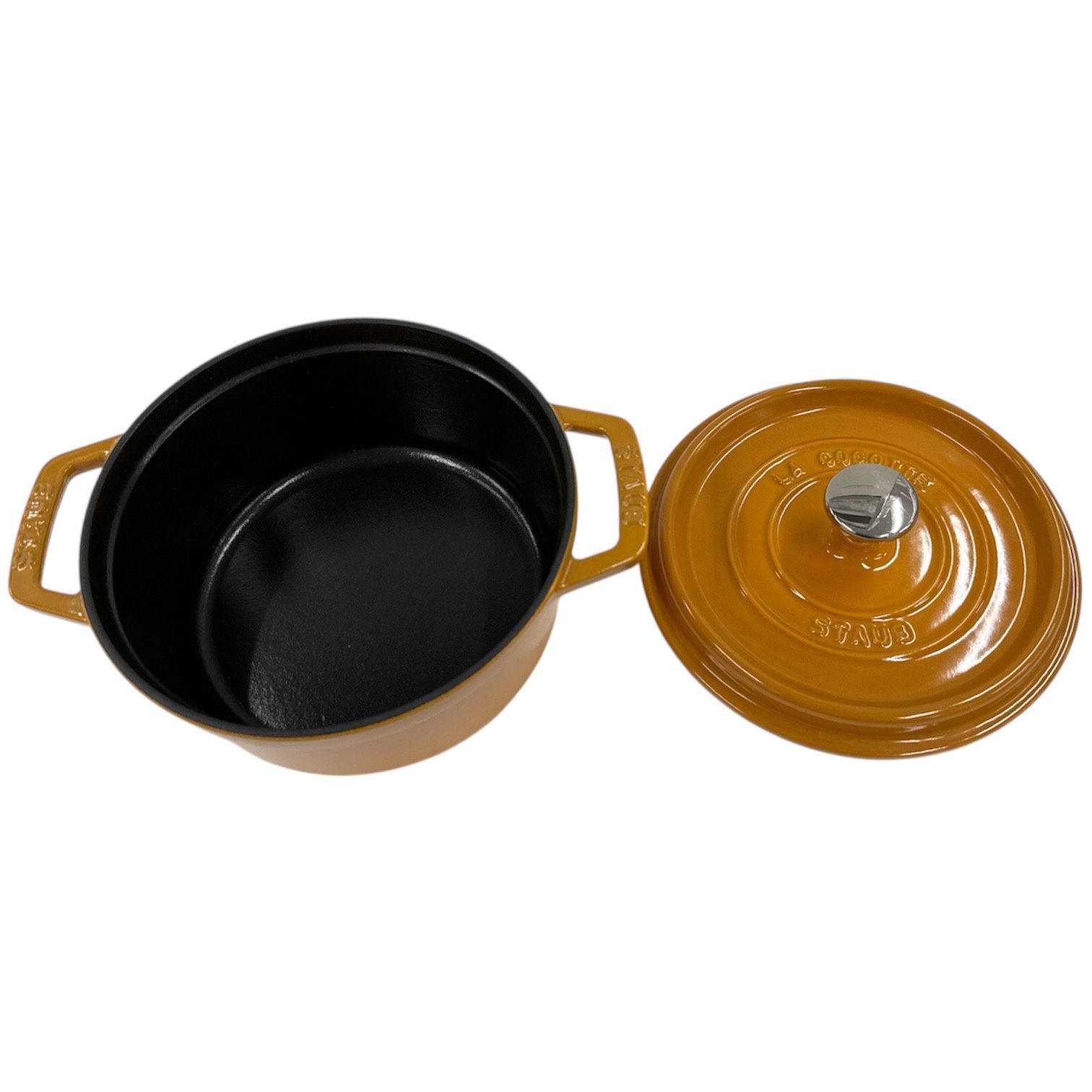 CH89 D STAUB ストウブ ピコ ココット 18cm ラウンド マスタード