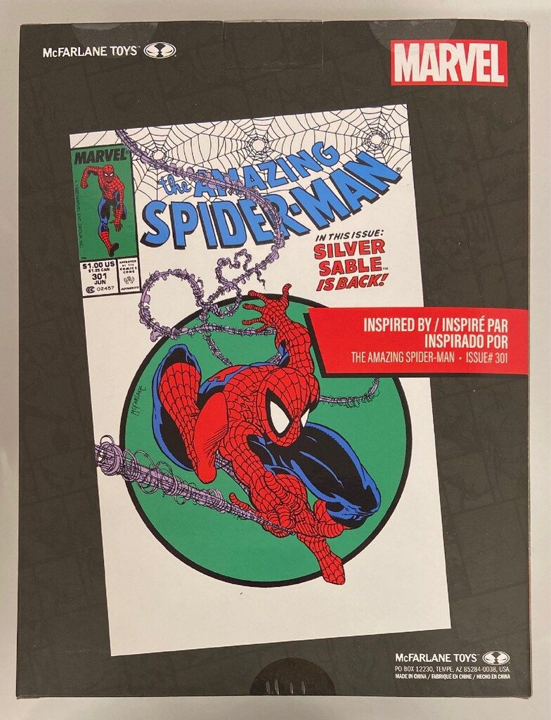 McFARLANE TOYS INCLUDES COMIC BOOK SPIDER MAN