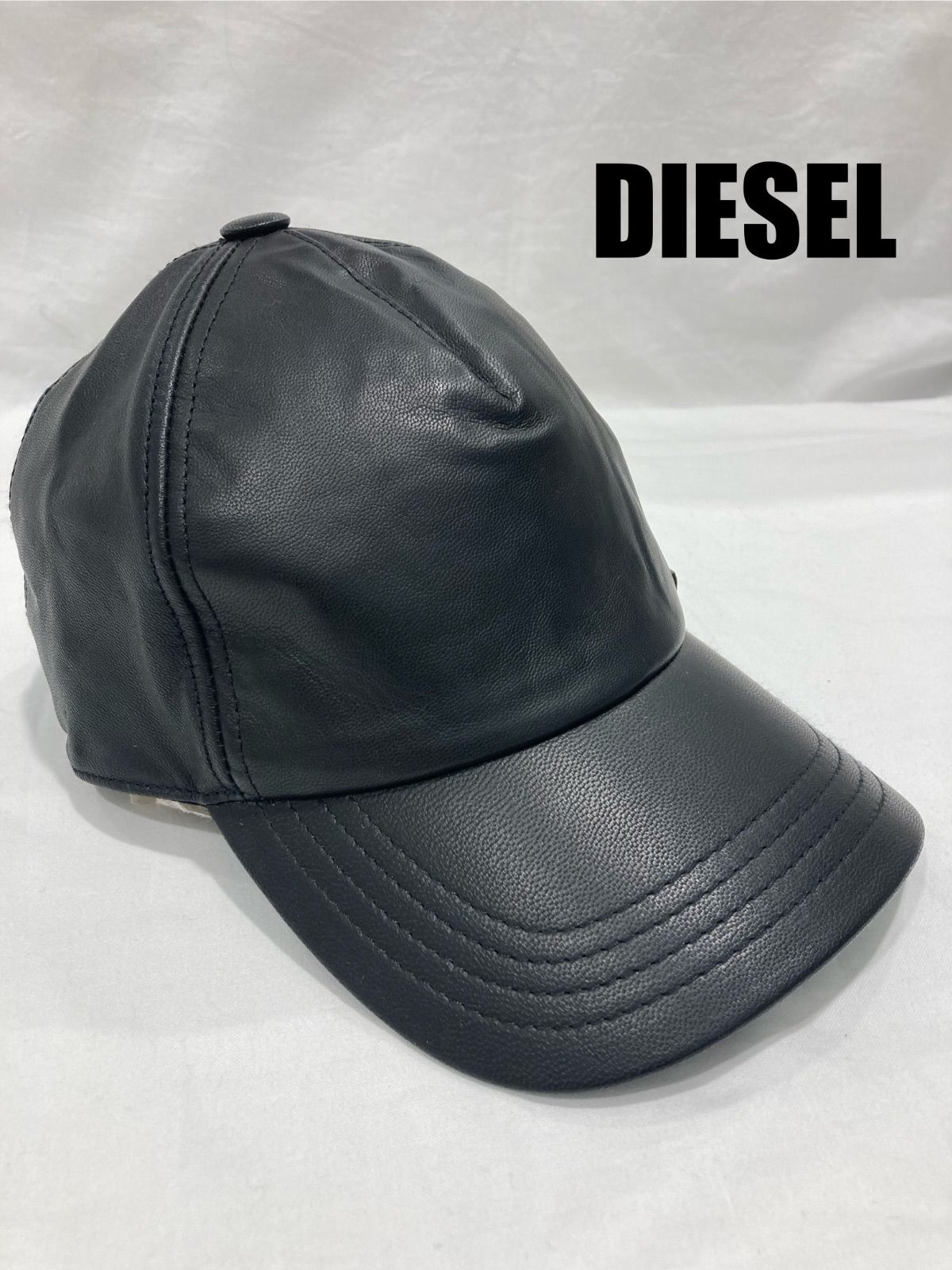 DIESEL ディーゼル レザーキャップ やぎ革 RN 93243 CA 25594 ONLY ONE SIZE