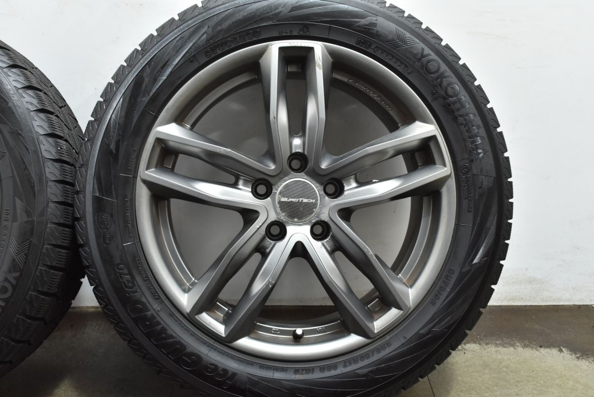  輸入車用 ユーロテック 17 in 7 J 38 PCD 112 ヨコハマ アイスガード iG 70 225 50 R 冬タイヤ アウディ A 4 6 VW シャラン 17インチ タイヤ ホイールセット
