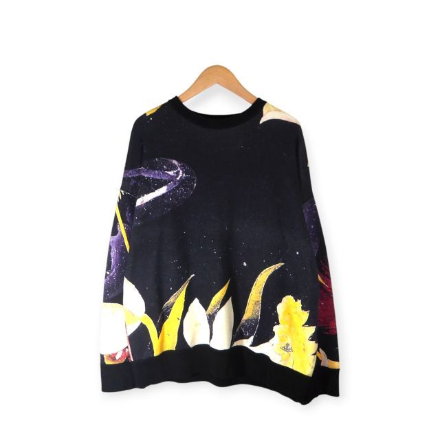 VIVIENNEWESTWOOD MAN CARPI FLOWER SWEAT SHIRTS BLACK サイズ48 VW 