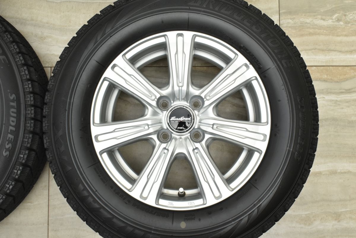  コンパクトカー用サイズ ユーロスピード 14 in 5 J 45 PCD 100 ブリヂストン ブリザック VRX 185 70 R アクア ヴィッツ ヤリス ノート 14インチ タイヤ ホイールセット