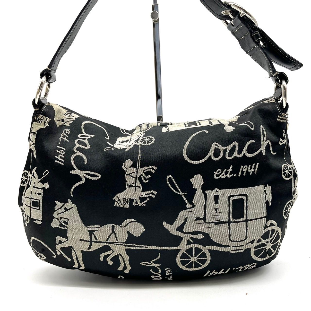 良品】coach y2k canvas design messenger shoulder bag コーチ ワン 