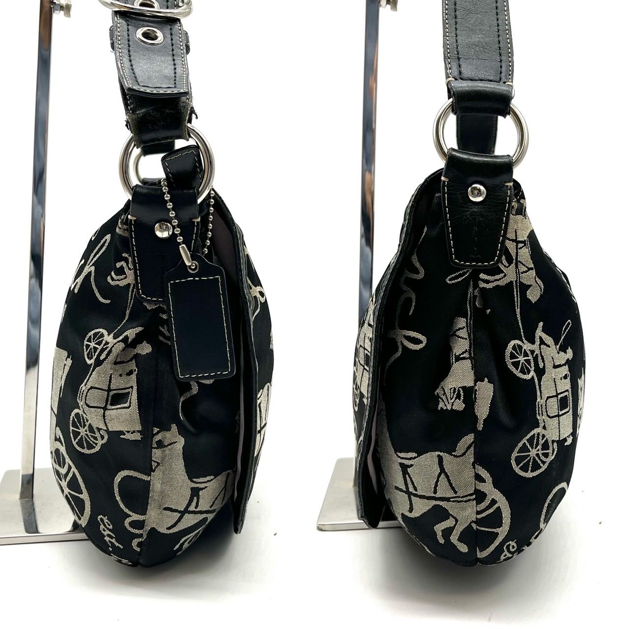 良品】coach y2k canvas design messenger shoulder bag コーチ ワン 