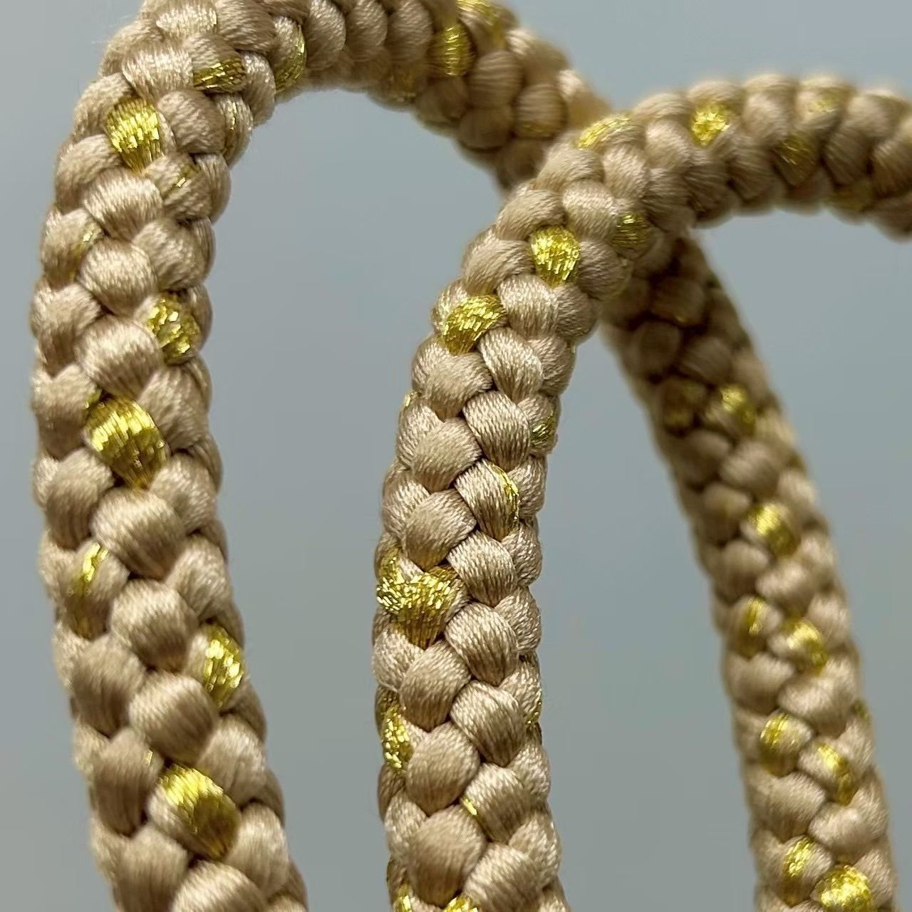 帯締め　高級　振袖　水引き　つまみ細工　ベージュゴールド　日本製　新品0813⑧ 帯締め 高級 振袖 水引き つまみ細工 ベージュ 日本製 上品ベージュ