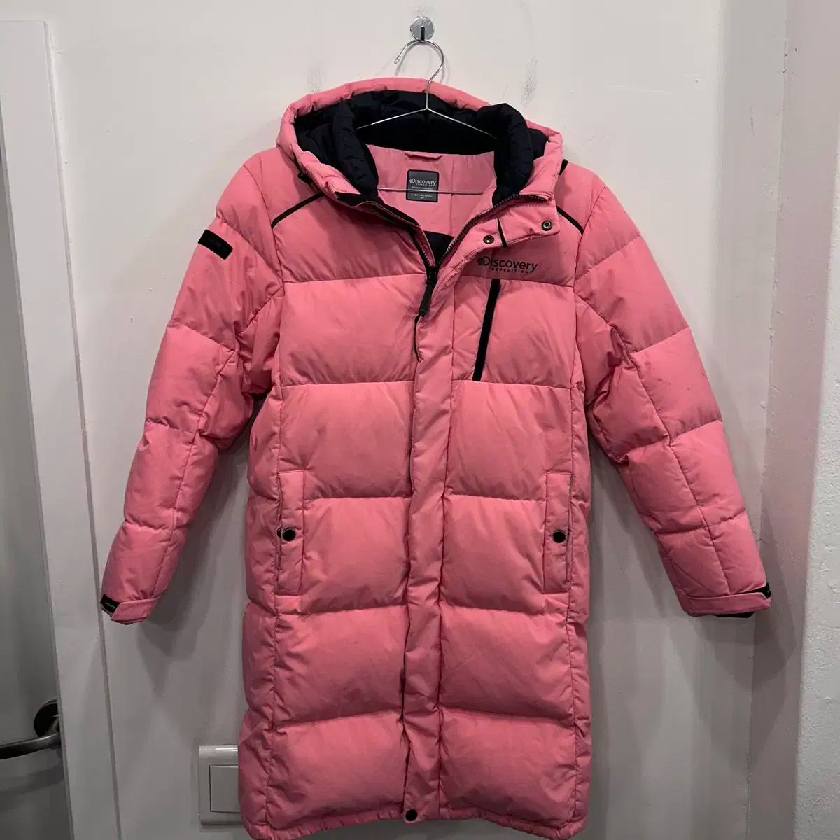 DISCOVERY キッズ ダックダウン ベンチャーフォース フード ダウンジャケット ロング丈