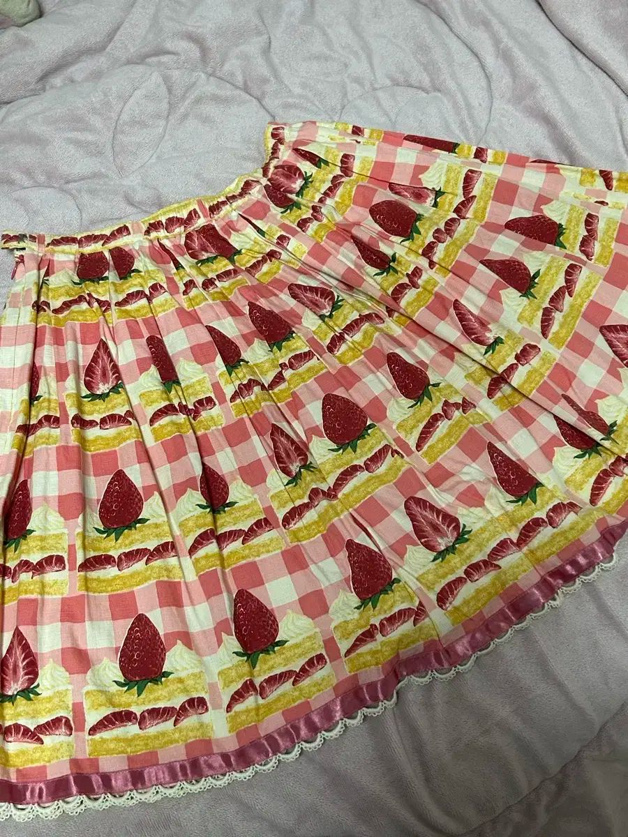 エミリー シャーリーテンプルキュートスカート CHECK 딸기 ショートケーキ ヴィンテージ