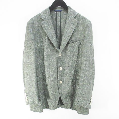 ベルベスト Belvest テーラード ジャケット 薄手 絹 シルク 麻 リネン