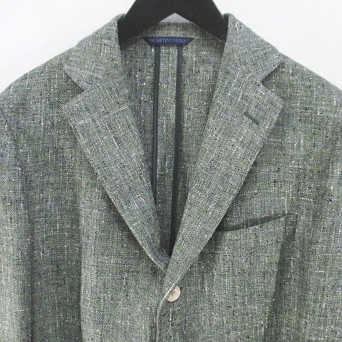 ベルベスト Belvest テーラード ジャケット 薄手 絹 シルク 麻 リネン