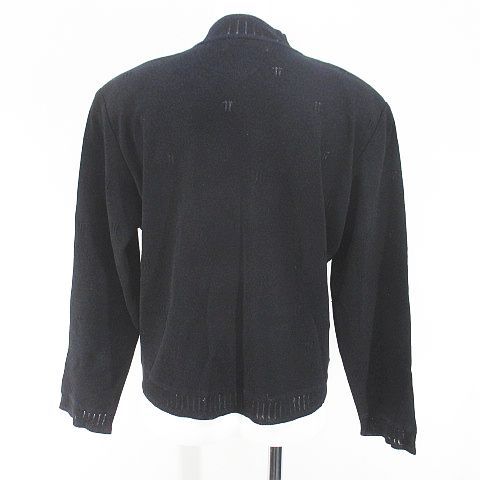 シャミーデポ Chamois Depo 長袖 カーディガン ニット 11 紫系 パープル 刺繍 肩パット シースルー 透け感 チュール