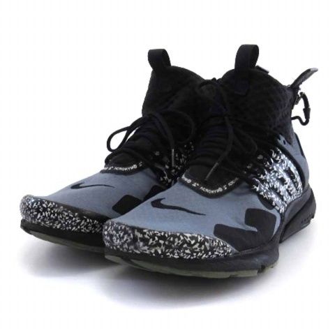 ナイキ NIKE AIR PRESTO MID UTILITY X ACRONYM エア プレスト ミッド ユーティリティ X アクロニウム スニーカー AH7832-001 クールグレー ブラック 29cm GY51