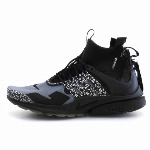 ナイキ NIKE AIR PRESTO MID UTILITY X ACRONYM エア プレスト ミッド ユーティリティ X アクロニウム スニーカー AH7832-001 クールグレー ブラック 29cm GY51
