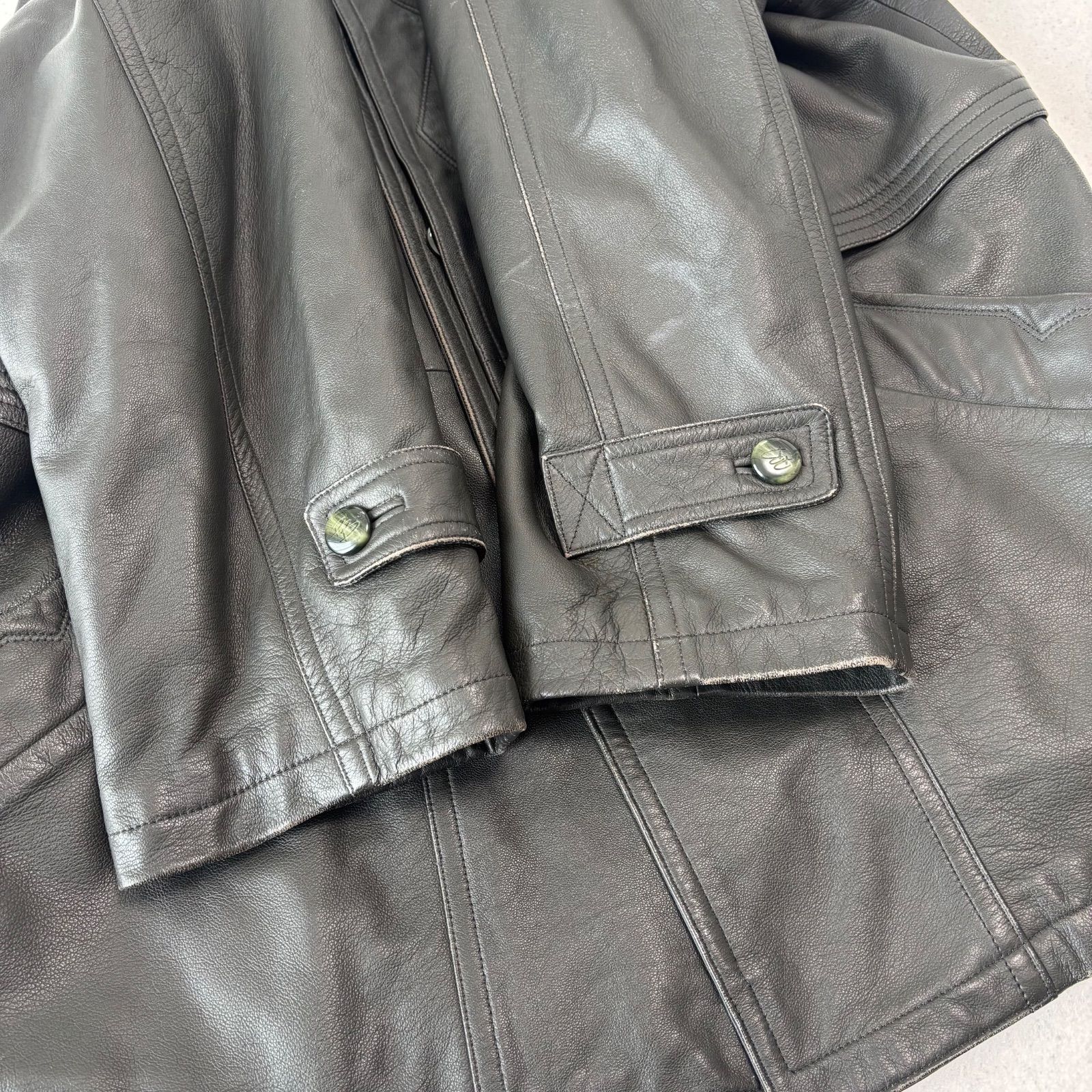 PIERRE BALMAIN ピエールバルマン レザー コート ジャケット Lサイズ