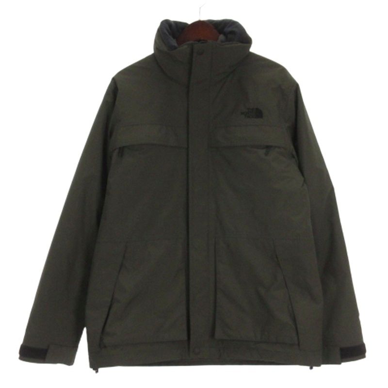 ザノースフェイス THE NORTH FACE MAKALU TRICLIMATE JACKET マカルトリクライメイト ジャケット 中綿インナー フーディ NP61637 カーキ XL