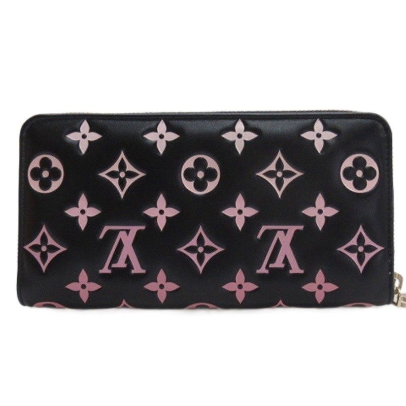 ルイヴィトン LOUIS VUITTON モノグラム ジッピーウォレット クッサン 長財布 ラウンドファスナー M 12152 ブラック AA