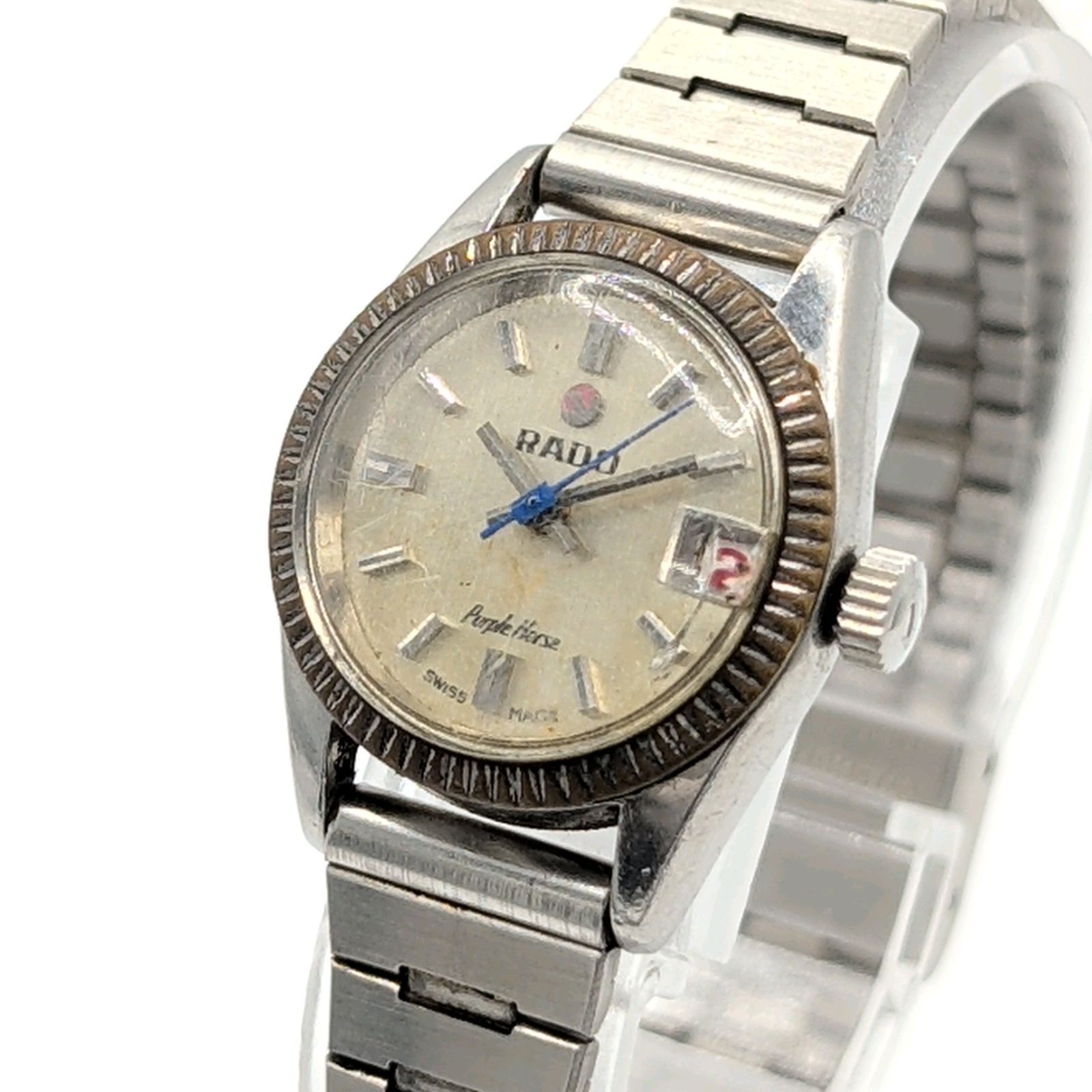 RADO Purple Horse Watch Men's Hand-Winding Round silver Y2K 00S