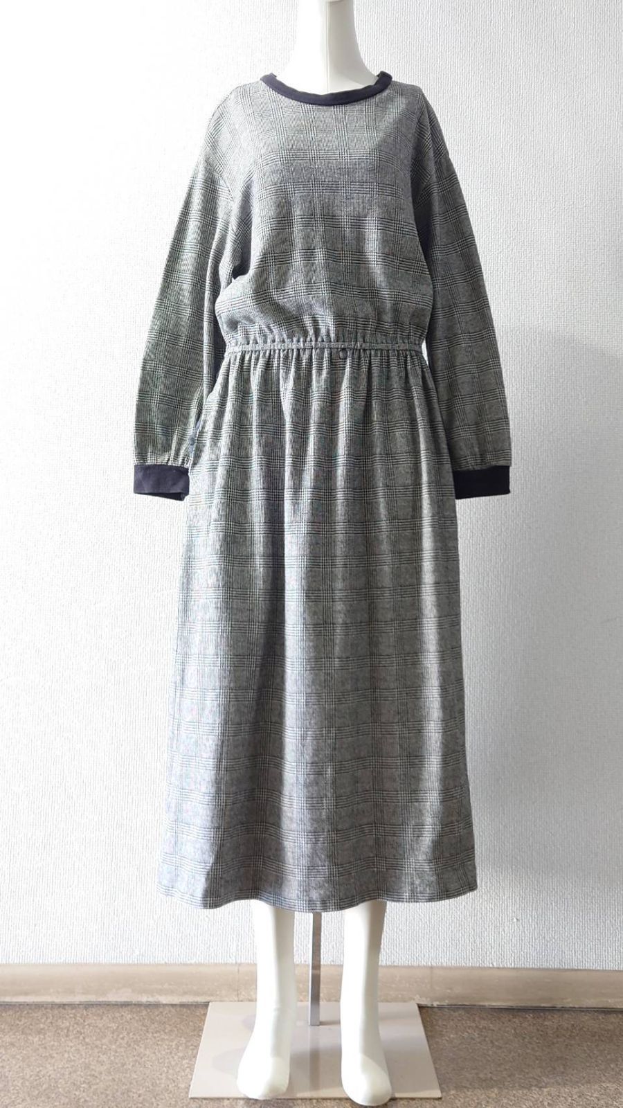 90’s ORVIS グレンチェック スウェットワンピース L