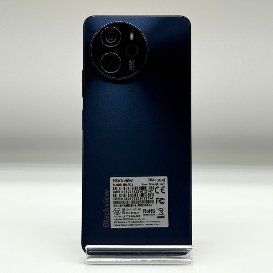 Blackview SHARK8 4G アンドロイドスマホ ムーンライトグレー ブラック