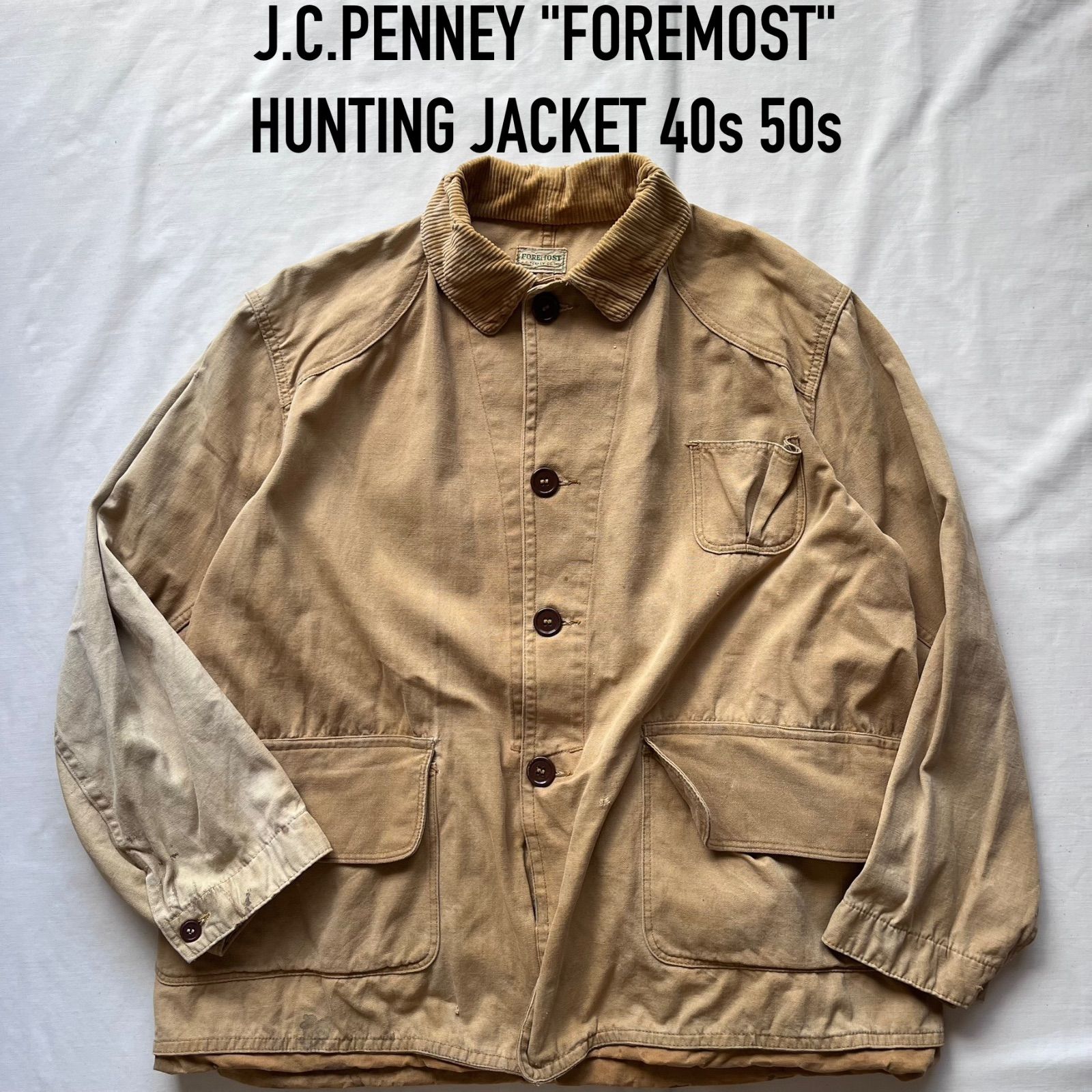 フォアモスト foremost jcpenney ハンティングジャケット ダック 