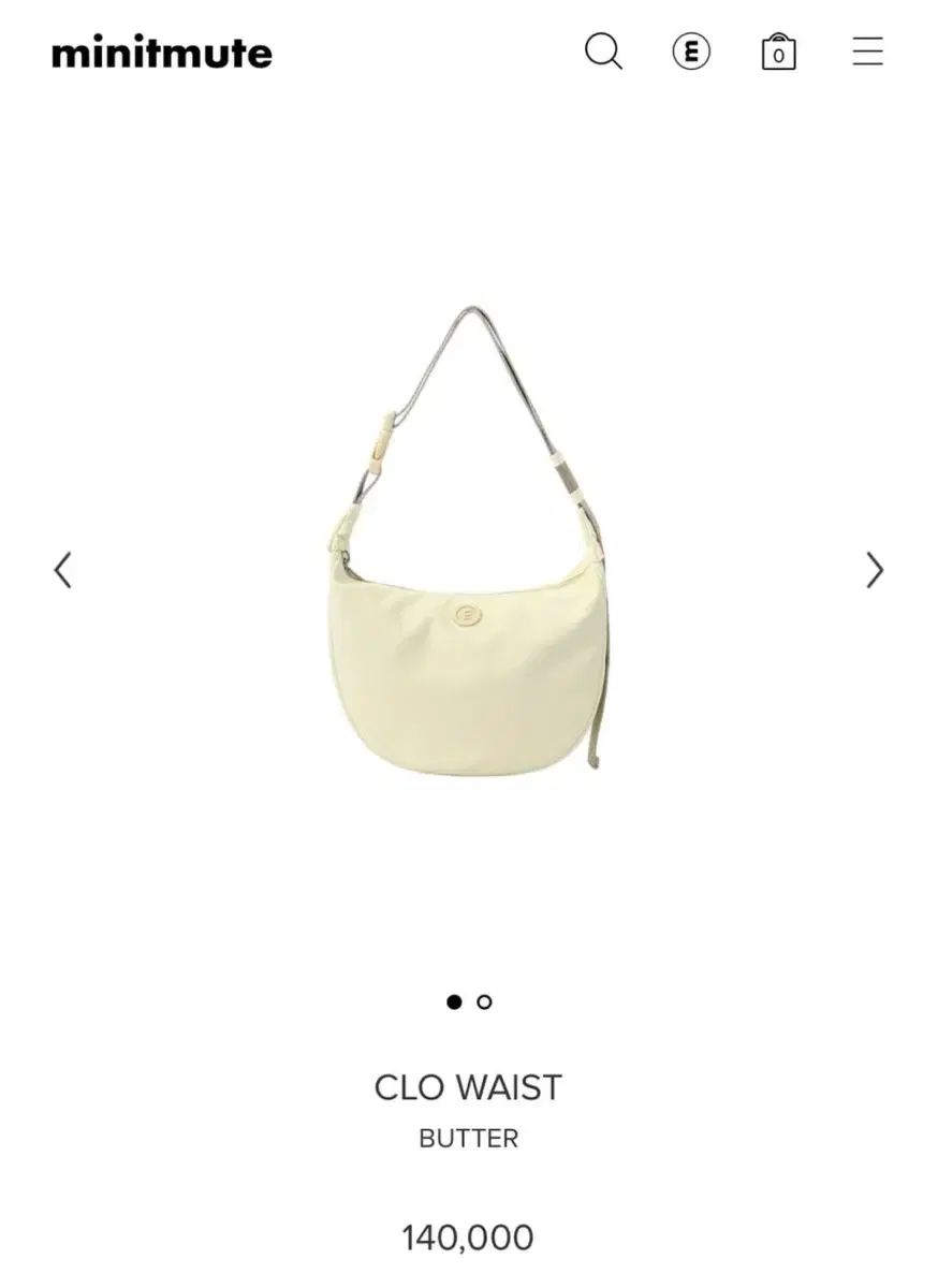 MINITMUTE ミニミュート クローウェスト バッグ Butter
