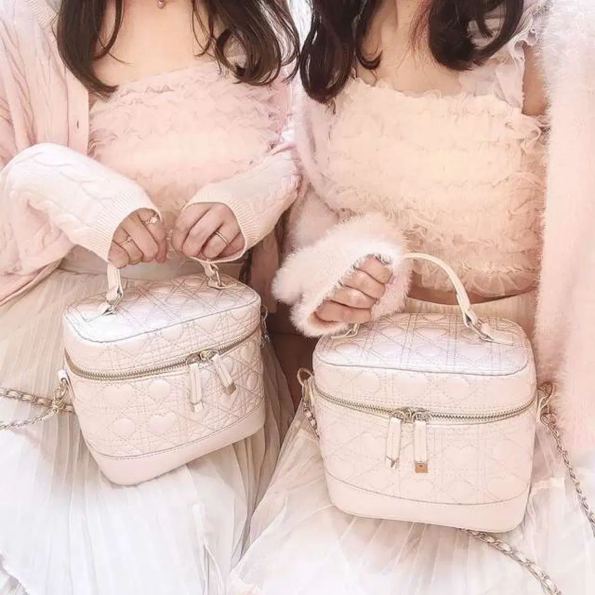 ル レーヴ バニー ハート キルティング バニティ バッグ ピンク PIUM LIZ LISA