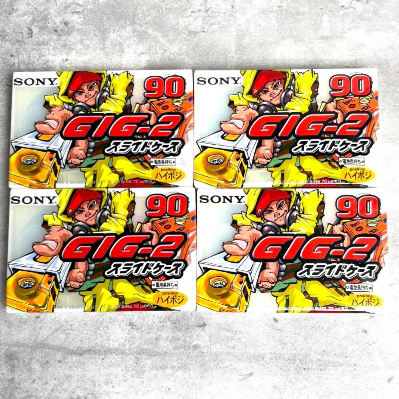 新品未開封 廃盤 SONY ハイポジ カセットテープ GIG-2 スライドケース