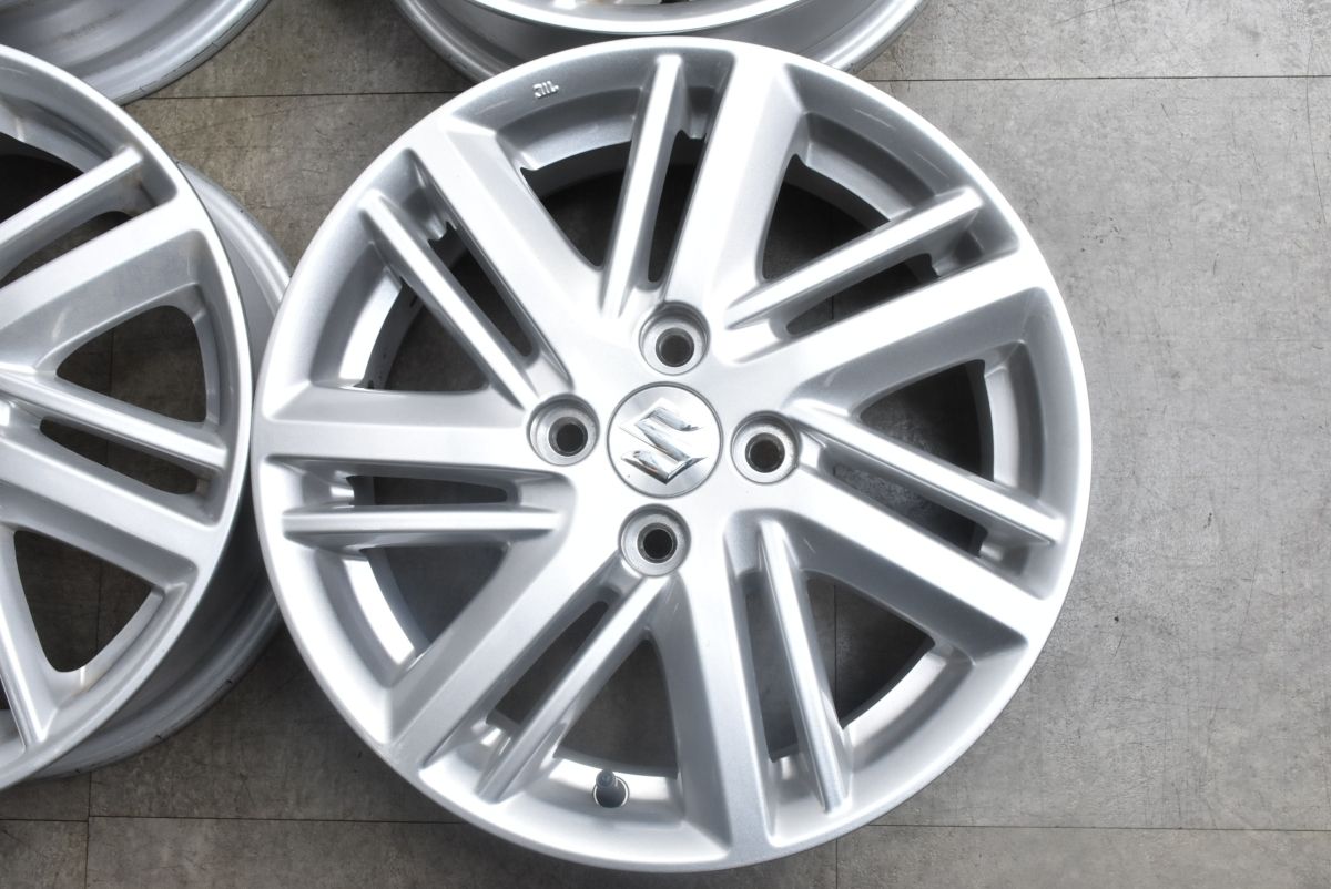  新車外し スズキ ソリオ 15 in 5 J 45 PCD 100 4本セット ハスラー スペーシア ワゴンR アルト スイフト kei スタッドレス用等に 15インチ ホイール