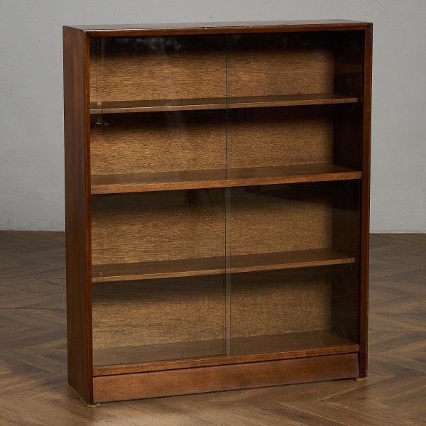 ハーバート E ギブス Herbert Gibbs ヴィンテージ ガラスキャビネット 本棚 ナロー ガラス 96671