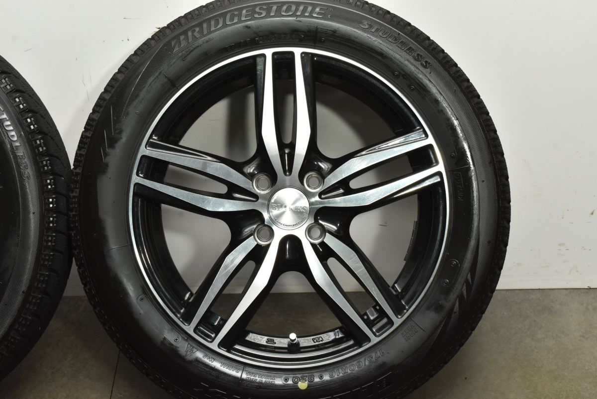  コンパクトカーサイズ ブロンクス TB 03 16 in 6 J 45 PCD 100 ブリヂストン ブリザック VRX 175 60 R アクア フィット ノート MAZDA 2 16インチ ホイール