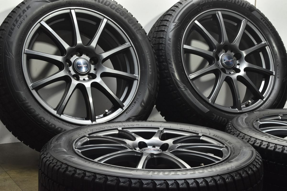 バリ溝 VELVA CHARGE 18 in 7 5 J 48 PCD 114 3 ブリヂストン ブリザック DM V 225 55 R クロストレック フォレスター ZR