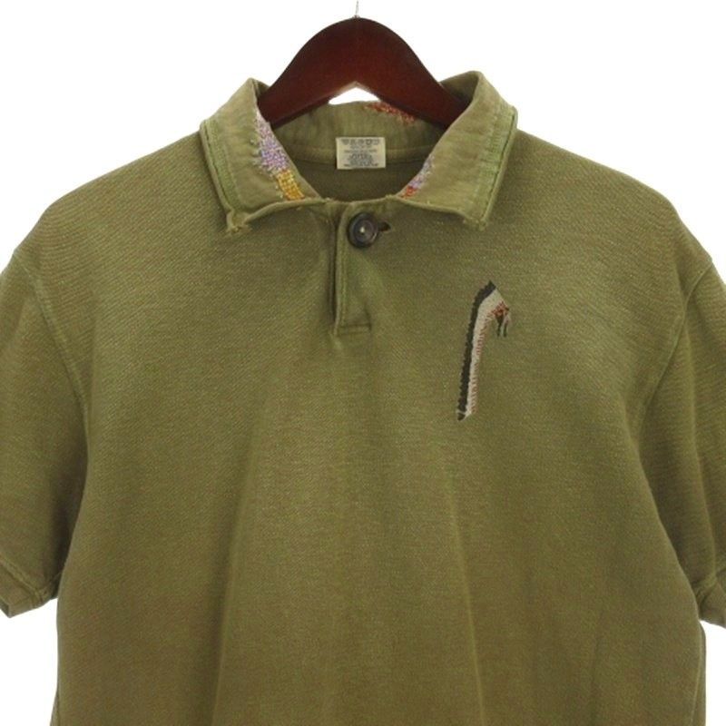 キャピタル kapital 鹿の子 ポロシャツ 半袖 インディアン 刺し子