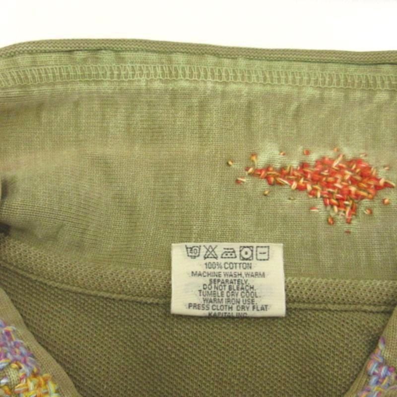 キャピタル kapital 鹿の子 ポロシャツ 半袖 インディアン 刺し子