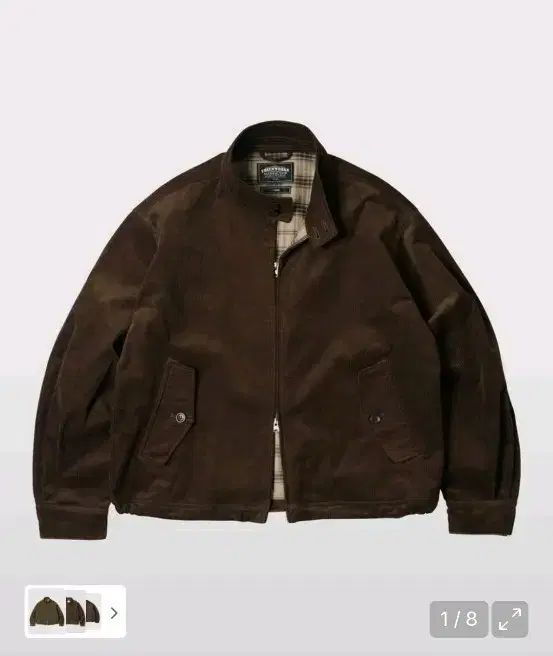 FrizmWORKS フリズムワークス コーデュロイ ハリントンジャケット ブラウン Mサイズ