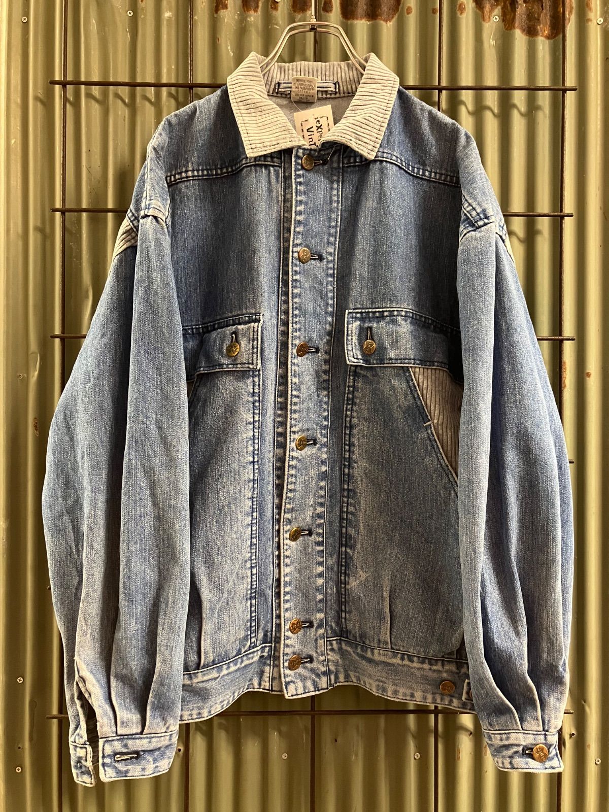 Old ELPICO Denim Jacket ビッグサイズ デニムジャケット ユーロ Euroカバーオール 古着 Vintage ビンテージ ヴィンテージ