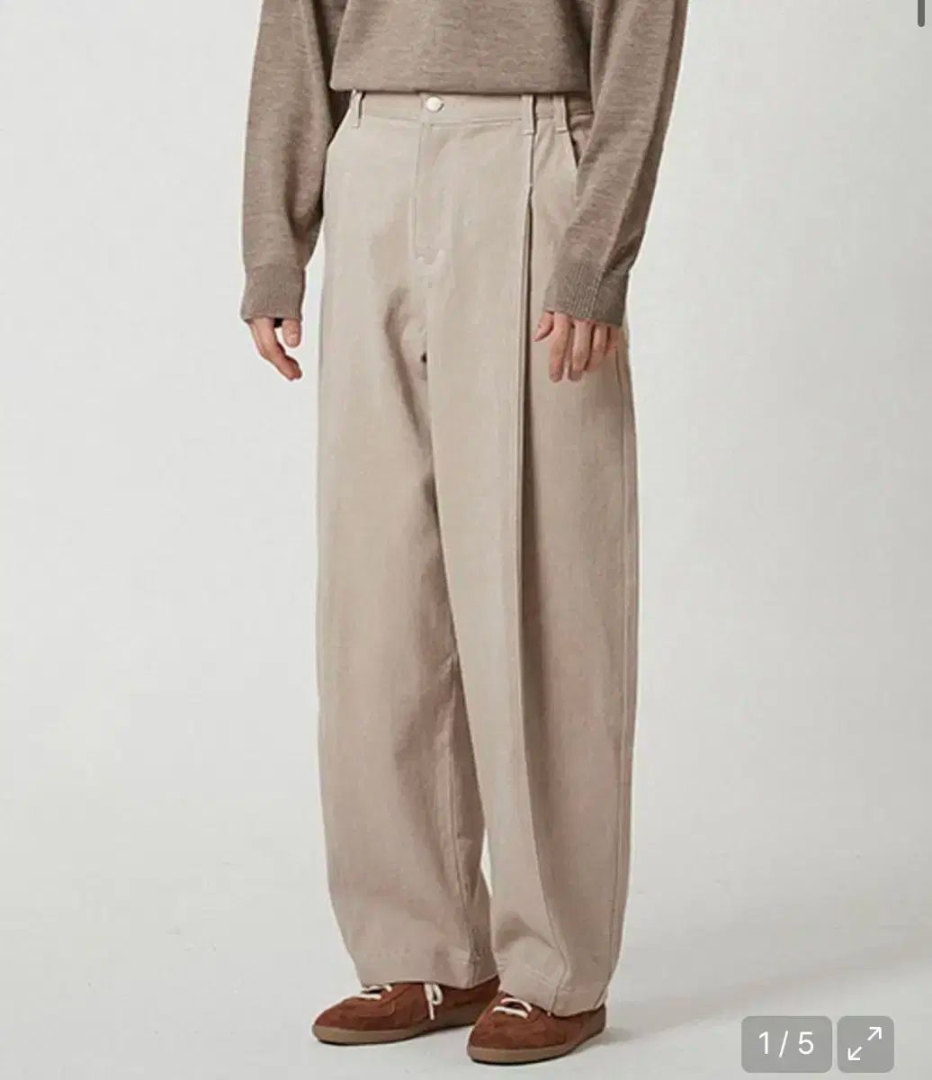 MIM THE WARDROBE ミムザワードローブ ワンタック デニム パンツ ベージュ