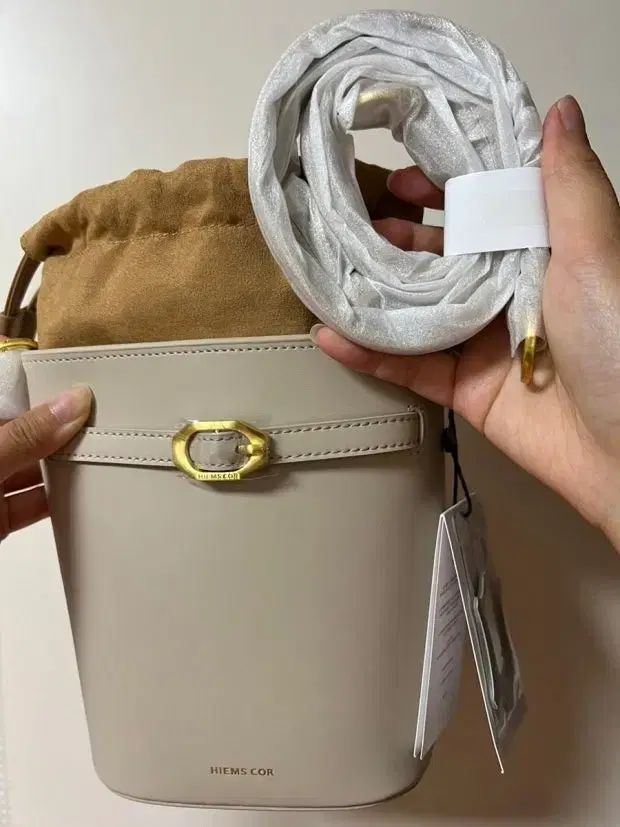 イェムスコル アイボリー ミニ バケットバッグ