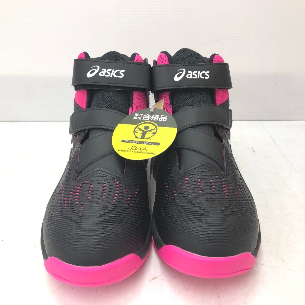 asics アシックス プロテクティブスニーカー 安全靴 ウィンジョブ CP120 JSAA A種認定 27.5cm 3E相当 ブラック×ホワイト 未着用品