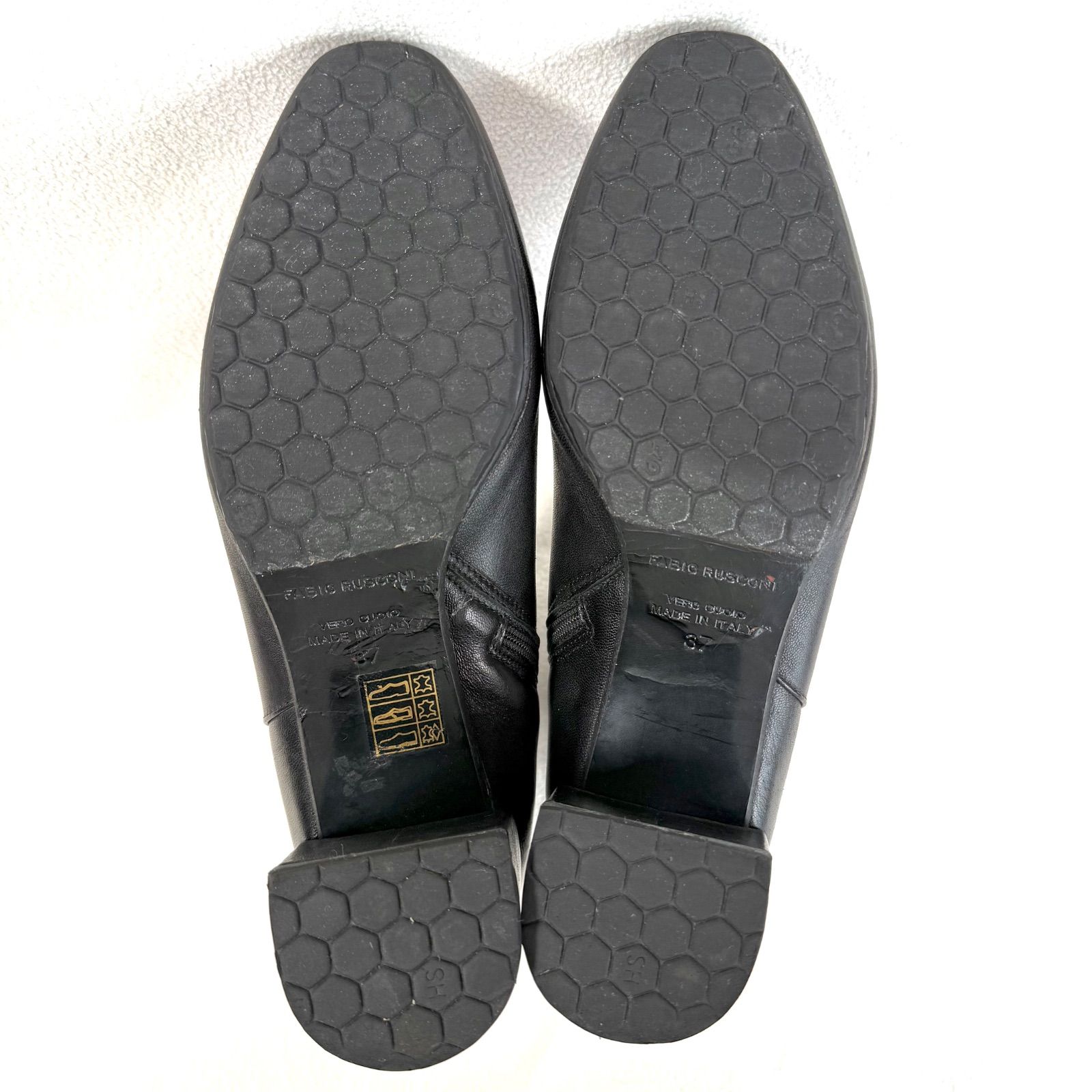 極美品✨ファビオルスコーニ FABIO RUSCONI サイドジップ レザー