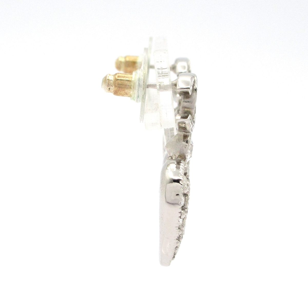 CHANEL シャネル ピアス ココマーク シルバー クリア ハート