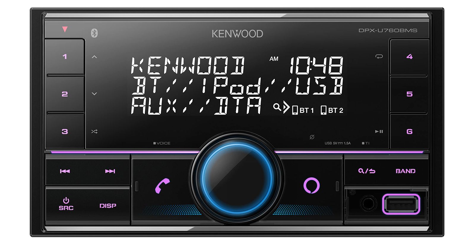 ケンウッド 2DINレシーバー DPX-U760BMS MP3 WMA AAC WAV FLAC対応 USB iPod Bluetooth KENWOOD
