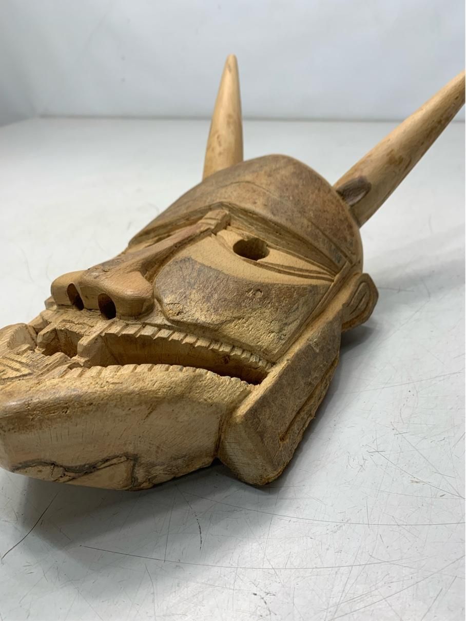 貴重 鬼面 般若 お面 アンティーク ヴィンテージ雑貨 昭和レトロ